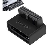 Motherboard Adapter - 19/20 Pin Adapter | Motherboard Internal Connector | L Turn Right Angle Socket | Right Angled USB 3.0 Adapter | Cable Connector Extension USB Adapter | Front