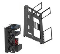 Motherboard Chassis Set - Creative Personality ATX/M-ATX/ITX Open Steel Air Crypto Mining Frame Rig Case, Support Long Short Size GPU