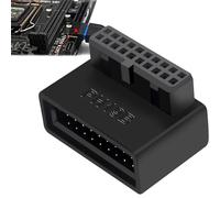 Motherboard USB 3.0 Internal, Header Adapters, Adorable High-Speed Compact 90 Degree Right Angle 19 to 20 Pin Connector, Motherboard Cable Adapter for Front Panel Port Extension