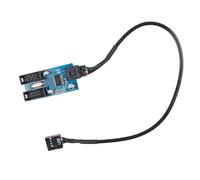 Motherboard Usb Hub Header Splitter Internal Controlle Usb 2.0 9pin Female Splitter 1 to 2 Female 9pin Extension Hub Adapter 30cm 12 Inch Cable Connector Port Multiplier