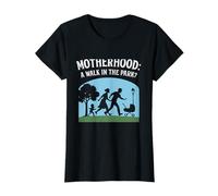 Motherhood A Walk in the Park? Pregnancy Reveal & Parenting T-Shirt