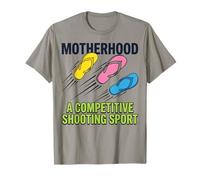Motherhood Competitive Shooting Sport Funny Flip Flop Mom T-Shirt