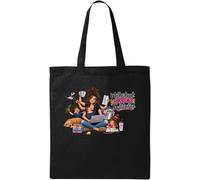 Motherhood Extreme Multitasking Busy Mom Life Natural Cotton Tote Bag Black