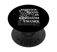 Motherhood Is Kingdom Work Christian Mother's Day Vintage PopSockets Adhesive PopGrip