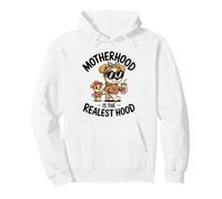 Motherhood Is The Realest Hood Fur Mama Dogs Pullover Hoodie