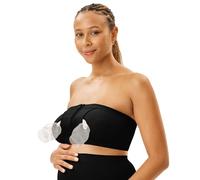 Motherhood Maternity Pump Strap Hands-Free Pumping Bra, Breast Pump Bra for Breastfeeding Pumps for Women, Core Black, 3X-Large