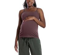 Motherhood Maternity Women's Clip Down Nursing Tank Top Cami with Adjustable Straps and Built-in Shelf Bra for Breastfeeding, French Roast, XL