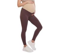 Motherhood Maternity Women's Essential Stretch Full Length Secret Fit Over The Belly Pregnancy Legging, French Roast, Large