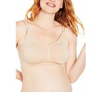 Motherhood Maternity Women's Full Busted Seamless Clip Down Nursing Bra Coverage, Opaque, Sandshell, XL