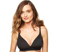 Motherhood Maternity Women's Lightly Lined Wireless Nursing Bra Full Coverage, Black, 32DD