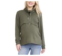 Motherhood Maternity Women's Long Sleeve Funnel Neck Nursing Pullover Pregnancy Sweatshirt for Breastfeeding, Deep Depths, XS