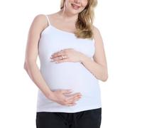 Motherhood Maternity Women's Nursing Clip Down Cami Shirt, White, Medium