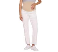 Motherhood Maternity Women's Secret Fit Over The Belly Slim Straight Leg Pregnancy Jeans, Bright White, Large
