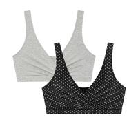 Motherhood Maternity Women's Soft Cotton Spandex Wrap Front Maternity & Nursing Sleep Bralette Bra S-3x Bra