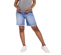 Motherhood Maternity Womens Under The Belly Elastic Waist Denim Pregnancy Shorts, Beth Medium Wash, S