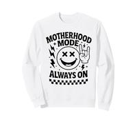 Motherhood Mode Always On Funny Groovy Mom Life Design Sweatshirt