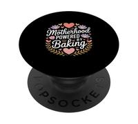 Motherhood Powered By Baking Funny Baking Mom PopSockets Adhesive PopGrip