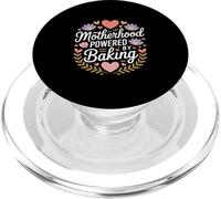 Motherhood Powered By Baking Funny Baking Mom PopSockets PopGrip for MagSafe