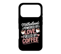 Motherhood Powered by Love Fueled by Coffee Busy Mom Life Case for iPhone 17 Pro