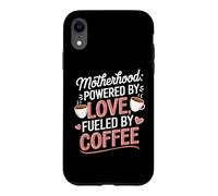Motherhood Powered by Love Fueled by Coffee Busy Mom Life Case for iPhone XR