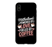 Motherhood Powered by Love Fueled by Coffee Busy Mom Life Case for iPhone XS Max