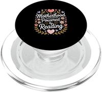 Motherhood Powered By Reading Book Mom Life PopSockets PopGrip for MagSafe