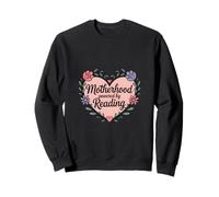 Motherhood Powered By Reading Book Mom Life Sweatshirt