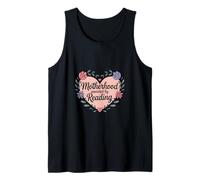 Motherhood Powered by Reading Book Mom Life Tank Top