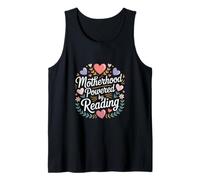 Motherhood Powered by Reading Book Mom Life Tank Top
