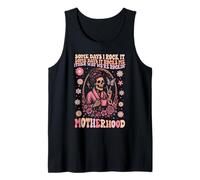 Motherhood Some Days i Rock it Some Days it Rocks me Groovy Tank Top