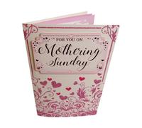 Mothering Sunday Classic Mini Pink Hearts Design Mother's Day Boxed Card