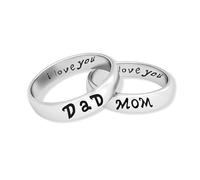 Mothers and Father's Day Gifts Mom and Dad Rings I Love You Mom Dad Gifts Mama Daddy Birthday Gift for Father Mother Ring Wedding Gift for Parents Presents Souvenir Mama Papa Mommy Daddy Present Ideas