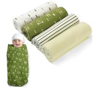 Mother's Choice Baby Flannel Blanket 4 Pack | Cotton Receiving Blanket for Newborn | Lightweight Infant Swaddle Blanket | Soft Blanket for Baby Boy and Girl