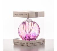 Mother's Day 10cm Spirit Ball Pink & Purple Sienna Glass Pink One Size