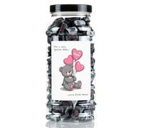 Mothers Day Black Jack Chews Sweet Gift Jar by Just Treats - Personalised - Bear Hugs - J3