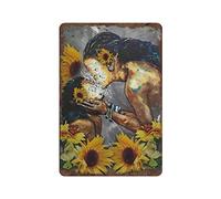 Mother's Day Black Mom And Daughter Vintage Poster Metal Tin Sign Art Wall Plaque Decor Retro Iron Painting Aluminum Sign for Home Men Cave Bar Coffee Outdoor Garage Decor 8"x12"
