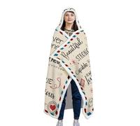 Mother's Day Blanket | Comfortable Mom Throw Blanket | Soft Envelope Design Hooded Flannel Comforter Machine Washable for Women Lazy Air Conditioner Home Decor Spa Day