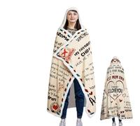 Mothers Day Blankets for Mom - Comfortable Mom Throw Blanket | Soft Envelope Design Hooded Flannel Comforter Machine Washable for Women Lazy Air Conditioner Home Decor Spa Day