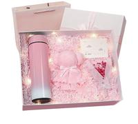 Mothers Day Boxes, Gift Basket Set, 4 Items Gift Set with Mug Greeting Cards Towel, Thoughtful Package for Women Girls Birthday Celebration, Appreciation Present for Holiday Use