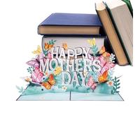 Mothers Day Card - 3D Flower Butterfly, Elegant 5x7 Inches Greeting with Removable Note Slips, Sturdy Cardstock Craftsmanship, Ideal for Mom Grandma Wife and Stepmom Holiday Wishes
