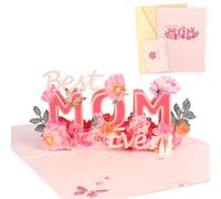 Mothers Day Card,3D Pop Up Mothers Day Card,Mum Birthday Cards,3D Pop Up Greeting Card for Best Mom Wife Grandma,Best MOM Ever