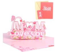 Mothers Day Card,3D Pop Up Mothers Day Card,Mum Birthday Cards,3D Pop Up Greeting Card for Best Mom Wife Grandma,MOM Love you