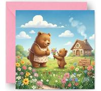 Mothers Day Card and Keepsake Gift - Mother's Day Cards For Best Mum Mummy Ma Mammy Mother s - From Kids Son Daughter Both of Us Child - with Pink Envelope - size: 14cm