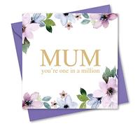 Mothers Day Card. Card for Mum. One in a Million Design with matching Envelope. 150x150mm. Ecofriendly. Printed and Packed in UK