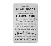 Mother's Day Card for Great Nanny - Gifts for Great Nanny Birthday Card - Great Nanny Valentines Wedding Easter Gift