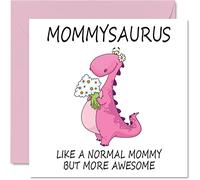 Mothers Day Cards for Mommy - Mommysaurus - Mommy Birthday Card from Daughter Son, Happy Mommy, Mom Dinosaur Card, 145mm Seasonal Mothers Day Mama Mammy Funny Greeting Cards