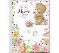 Mothers Day Card For Mum 25 x 17.5 Cm (9.8 x 6.9 inches) For You Mum A Bunch Of Mother's Day Wishes With Lots Of Love Cute