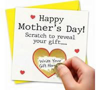 Mothers Day Card For Mum Scratch Off Reveal Gift Custom Card Personalise By Writing Your Own Gift