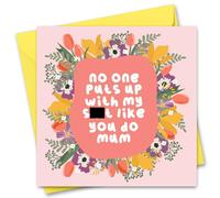 Mothers Day Card Funny Mother's Day Cards For Mum Joke Rude Mothers Day Card From Son or Daughter No One Puts Up With My S**T