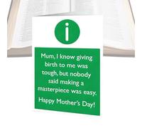 Mothers Day Card - Greeting Postcard with Fun Blessings,Happy Mother's Day Card for Mom - for Birthday Graduation Retirement Thank You Appreciation Celebration